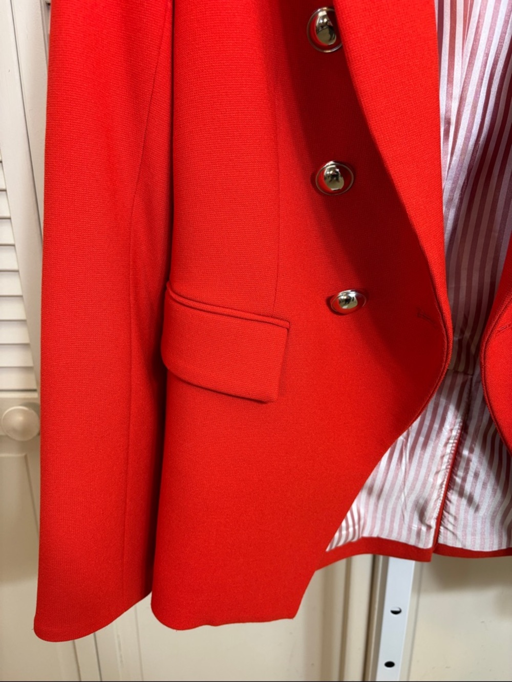VERONICA BEARD Miller Red Double-Breasted Jacket Size 6 - Picture 8 of 16